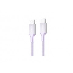 数据线 绿联 US571 USB-C转USB-C PD硅胶编织快充数据线 25347 紫色
