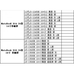 笔记本  华为  MateBook非触屏系列（联系业务以当天价格为准购买）